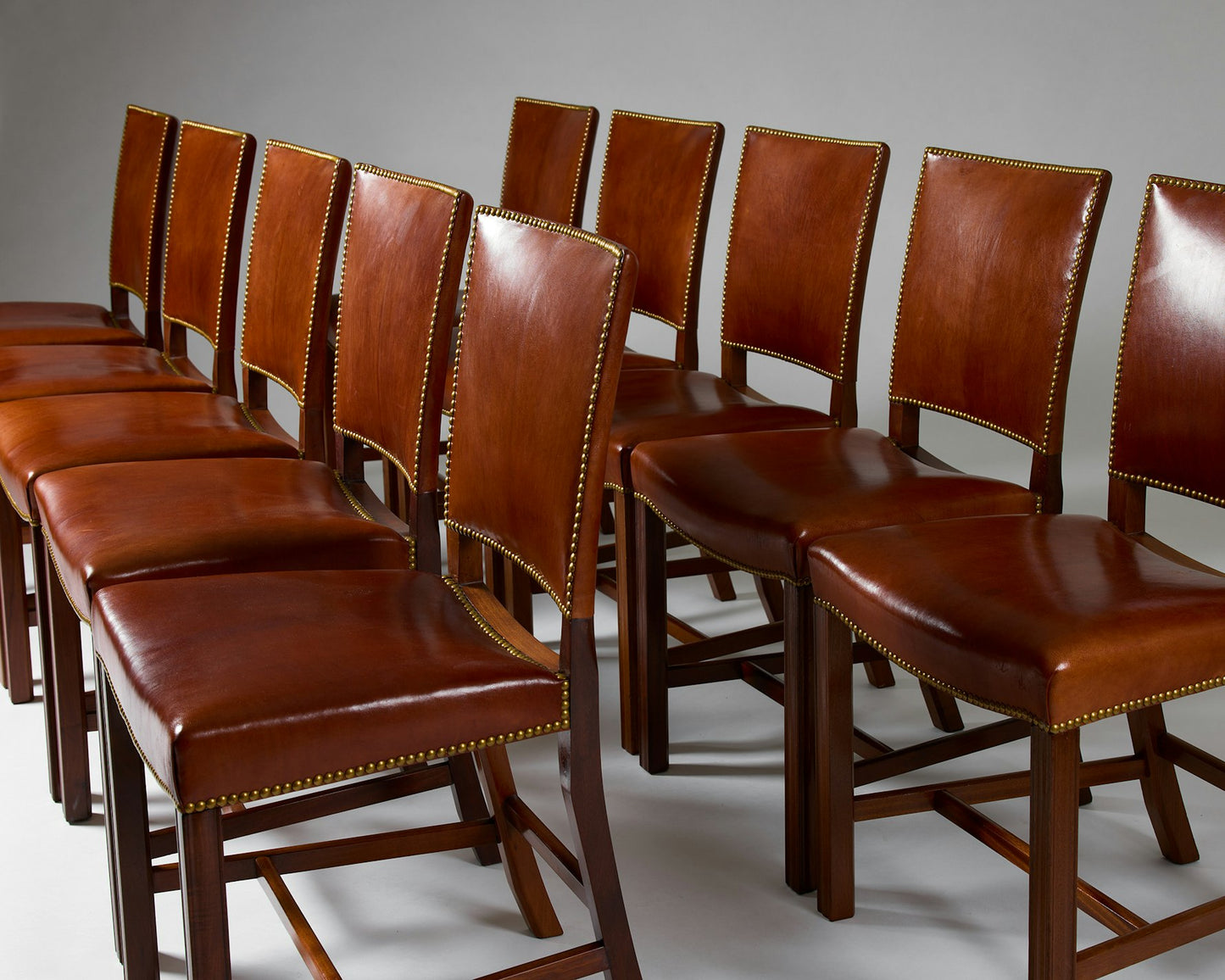 Set of ten 'Red Chair' dining chairs