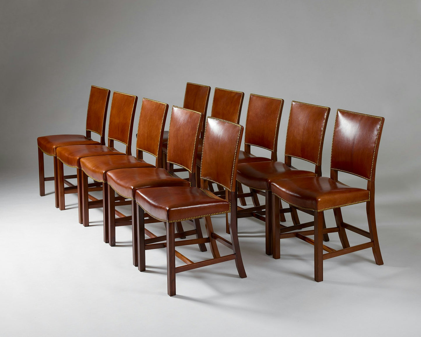 Set of ten 'Red Chair' dining chairs