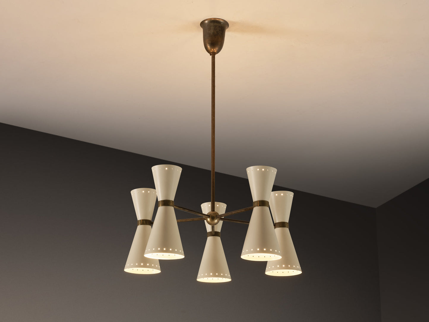 Italian Mid-Century Modern Chandelier