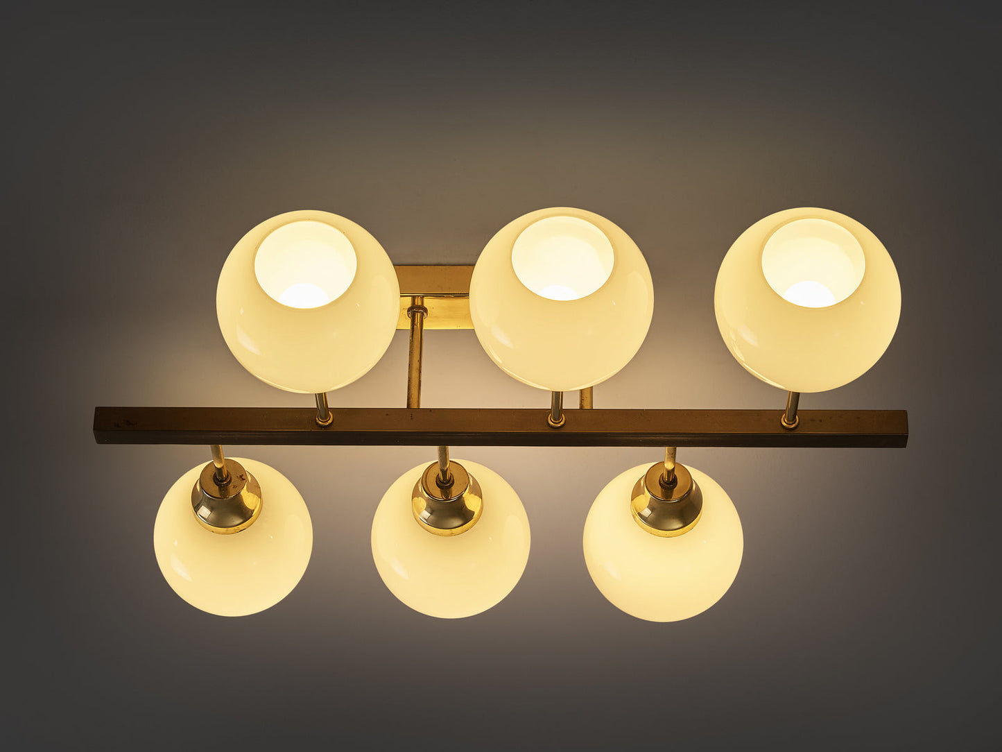 Sputnik Chandelier with in Glass and Brass