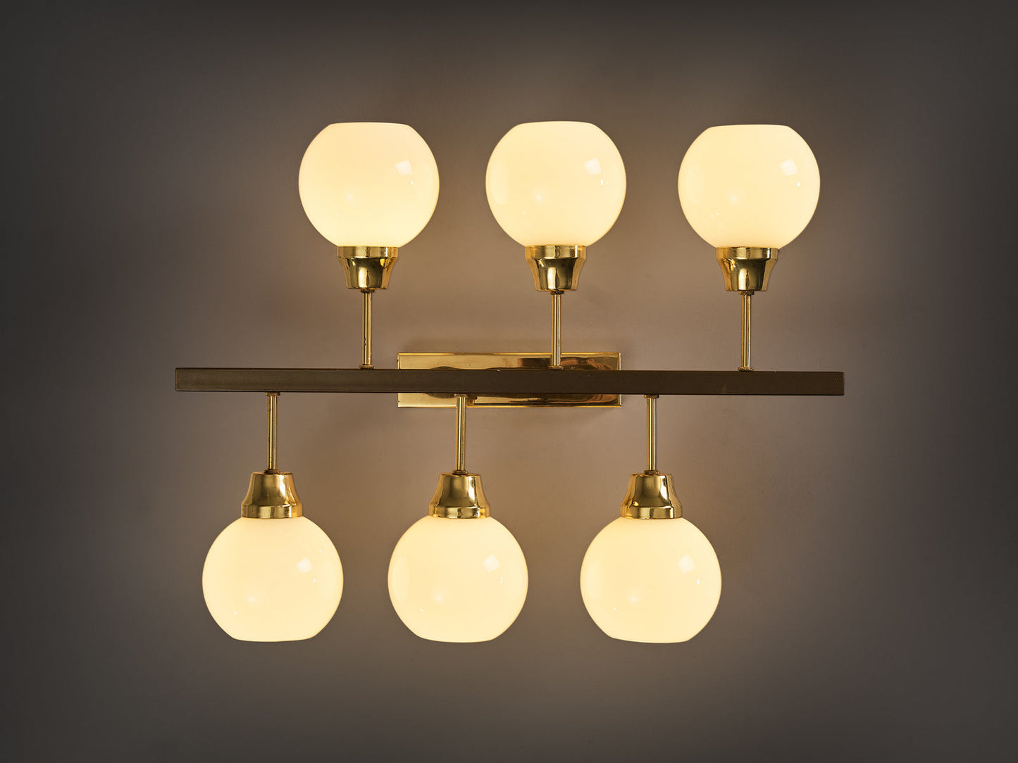 Sputnik Chandelier with in Glass and Brass