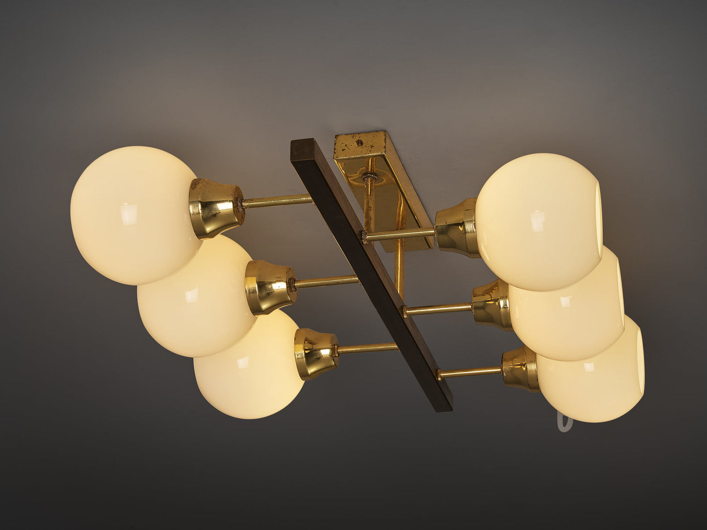 Sputnik Chandelier with in Glass and Brass