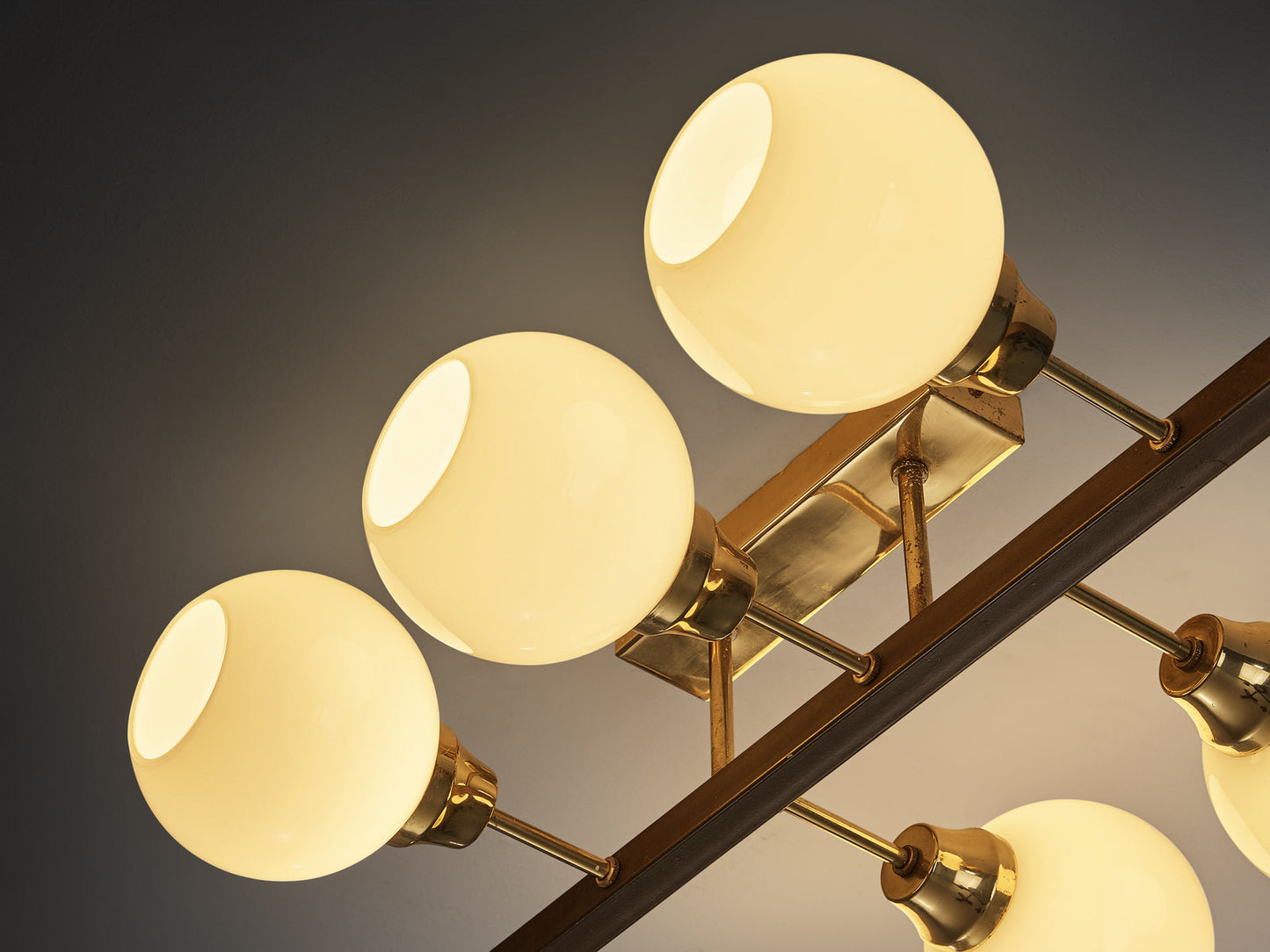 Sputnik Chandelier with in Glass and Brass