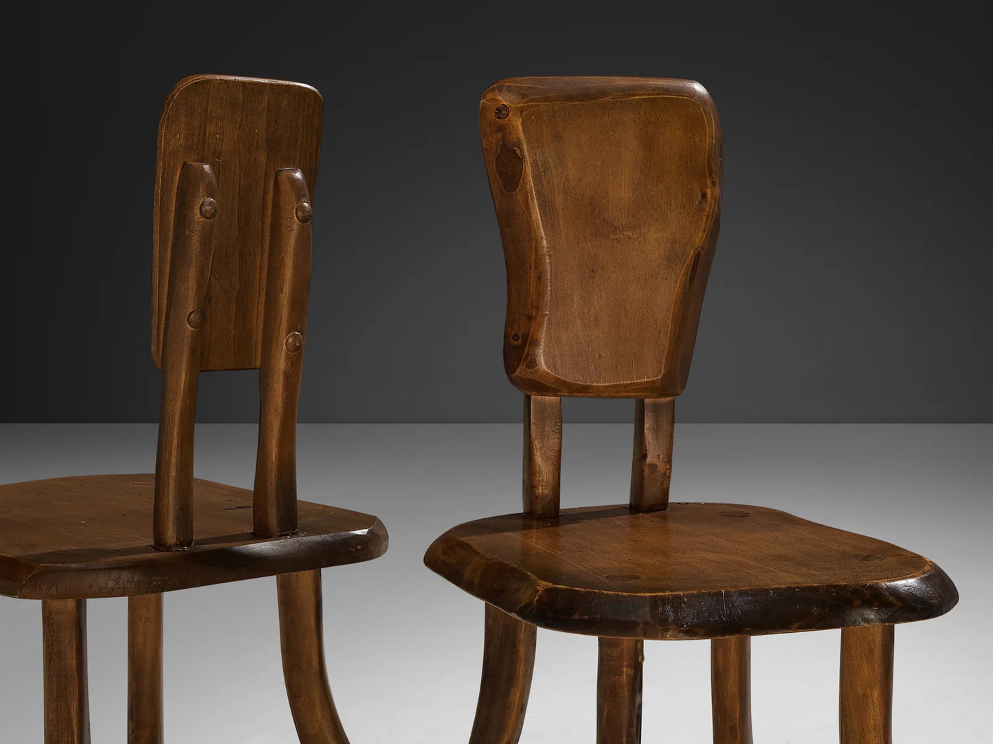 Organic Brutalist Chairs in Maple