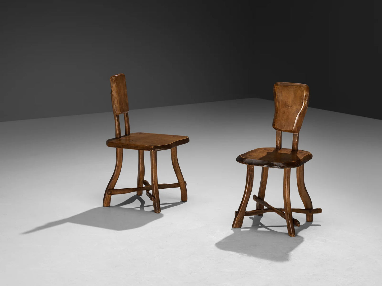 Organic Brutalist Chairs in Maple