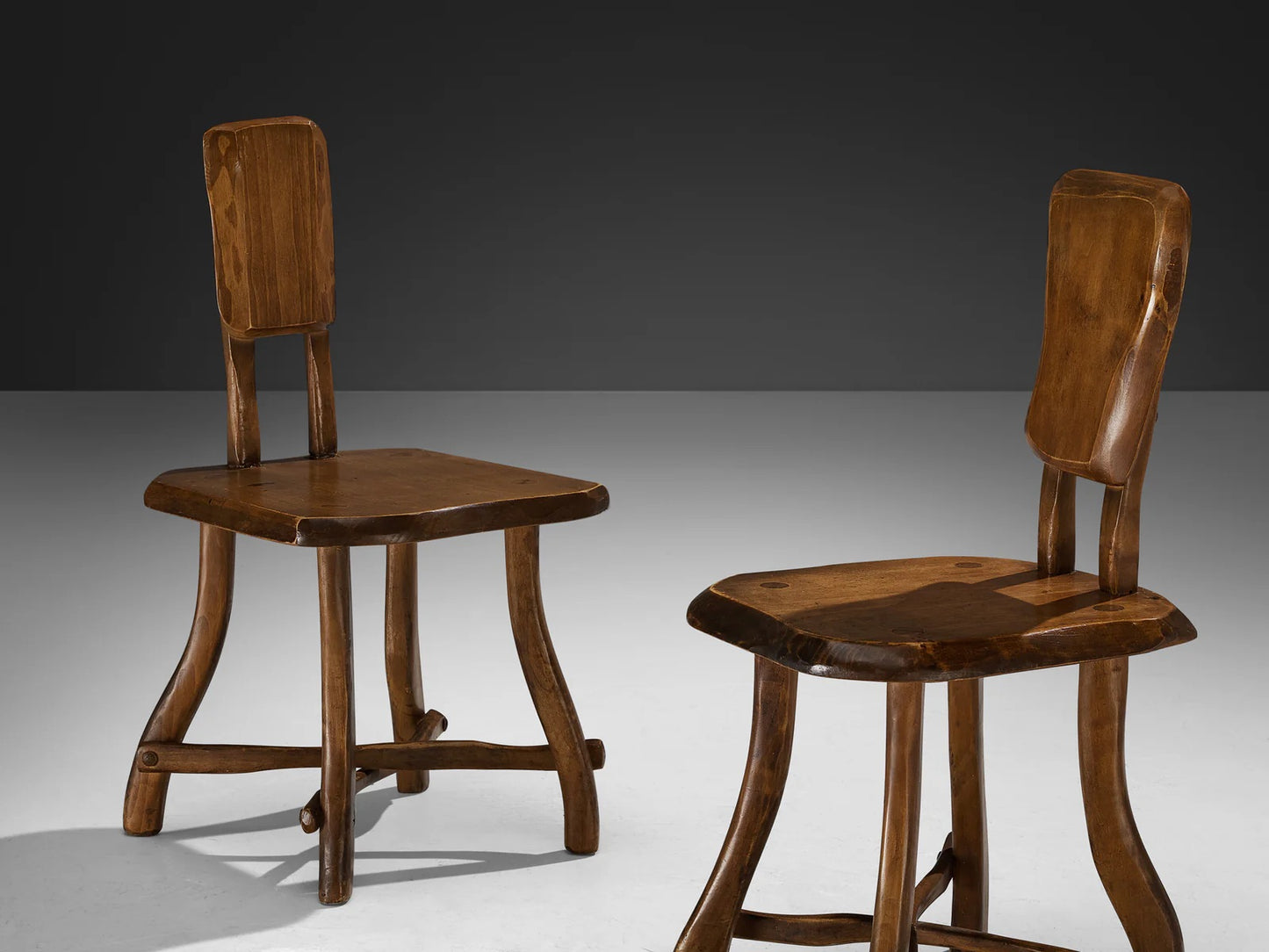 Organic Brutalist Chairs in Maple