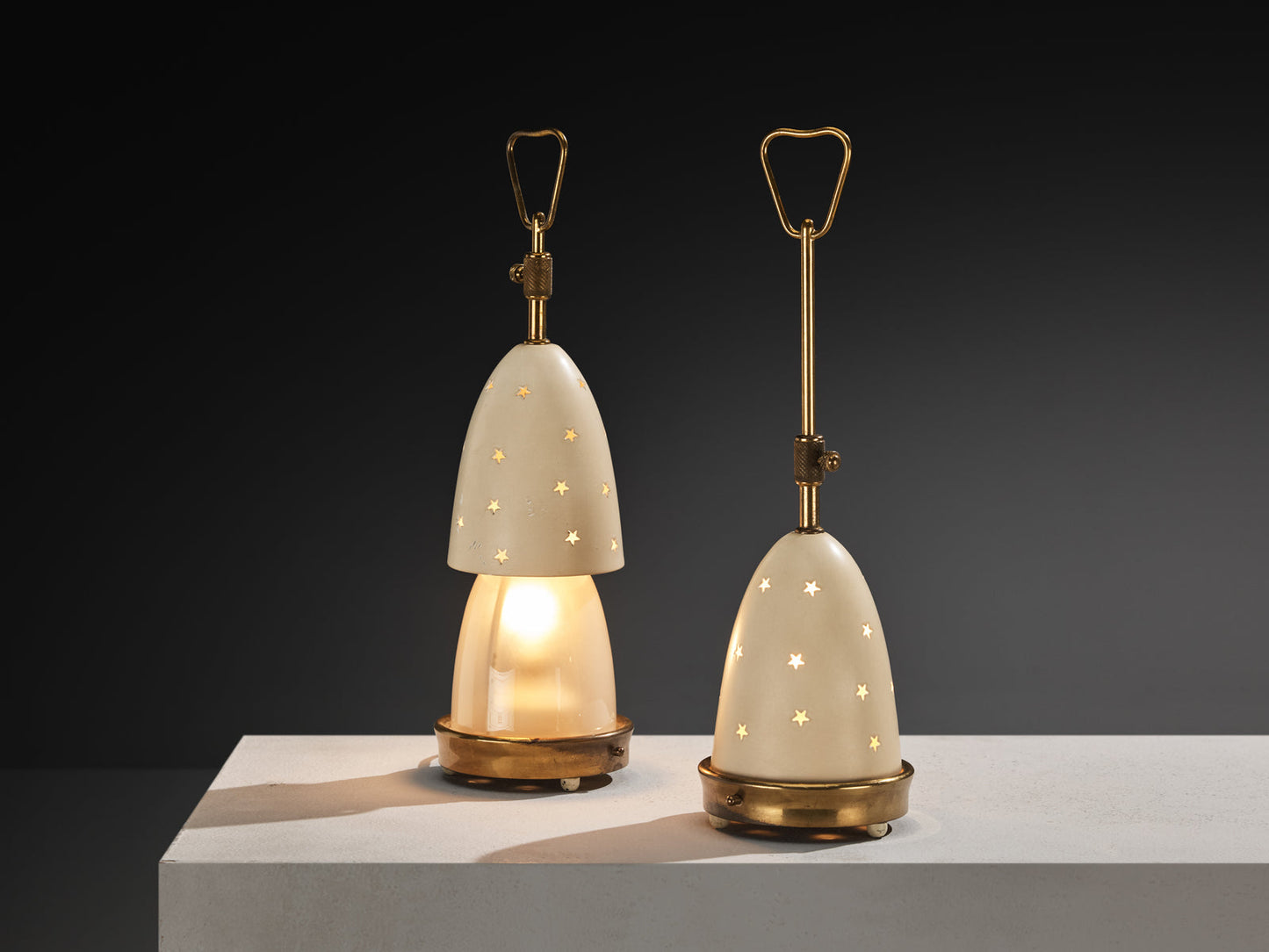 Angelo Lelii for Arredoluce 'Stellina' Table Lamps with Star Motifs