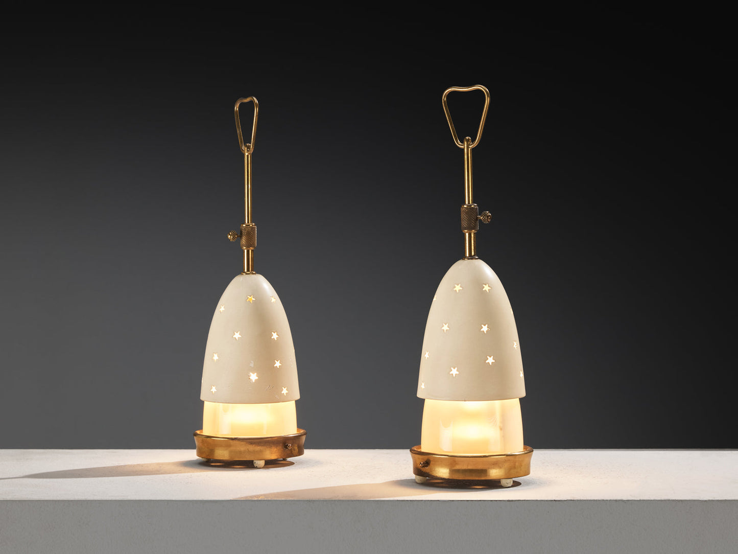 Angelo Lelii for Arredoluce 'Stellina' Table Lamps with Star Motifs