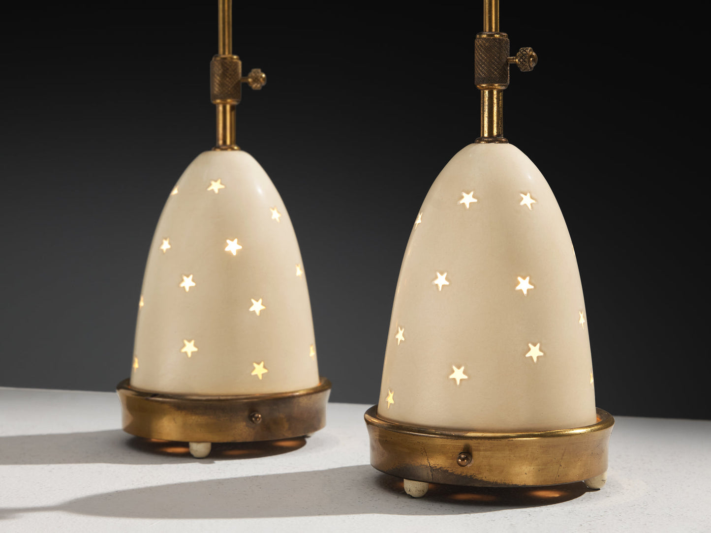 Angelo Lelii for Arredoluce 'Stellina' Table Lamps with Star Motifs