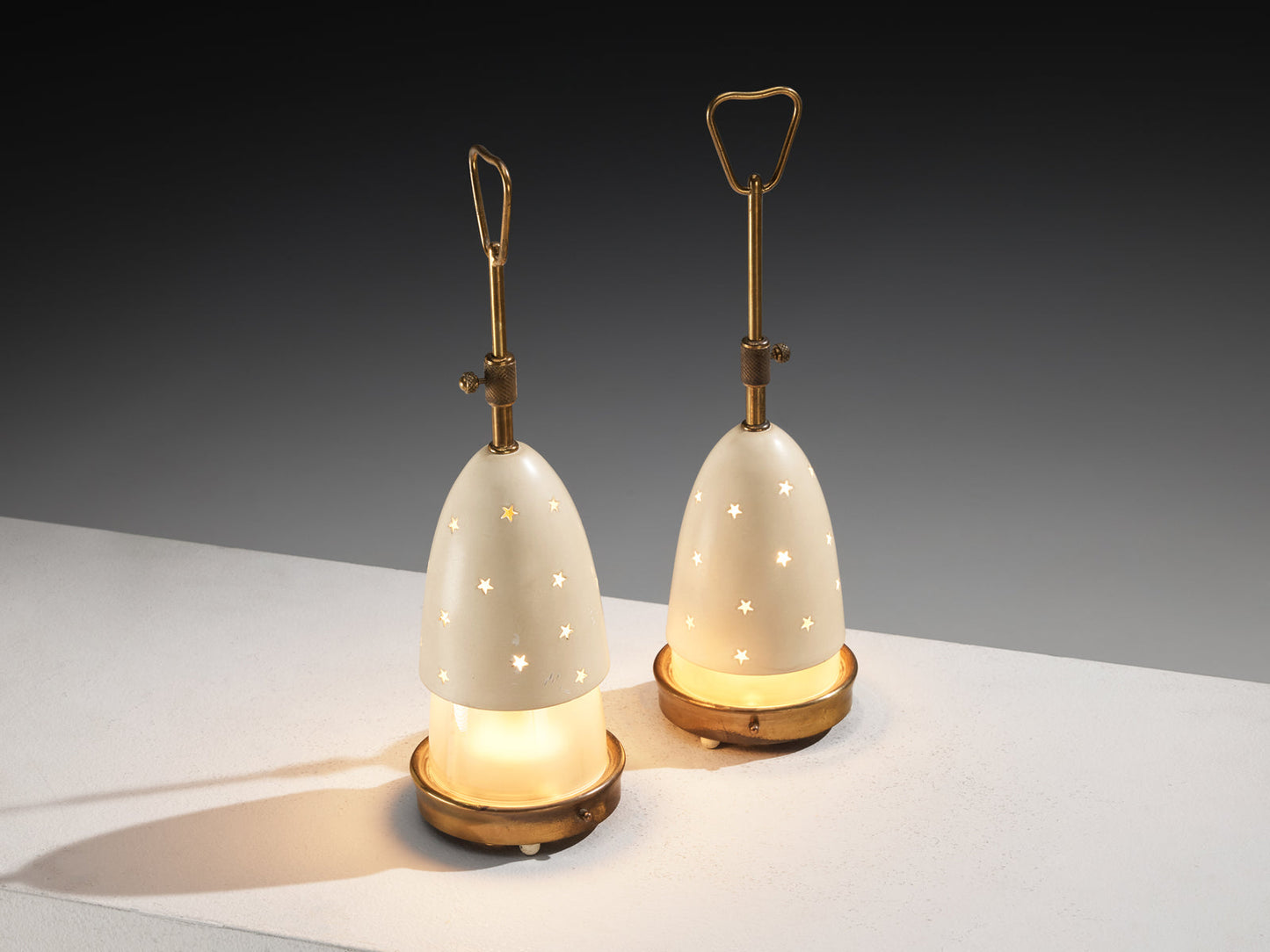 Angelo Lelii for Arredoluce 'Stellina' Table Lamps with Star Motifs