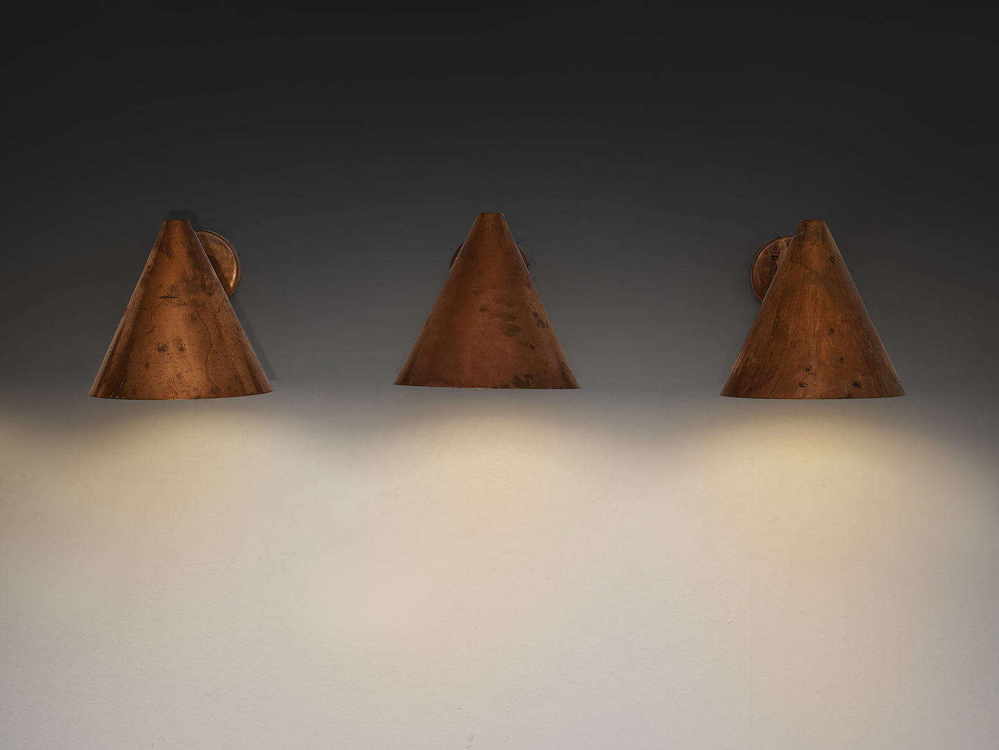 Hans-Agne Jakobsson 'Tratten' Wall Lights in Copper