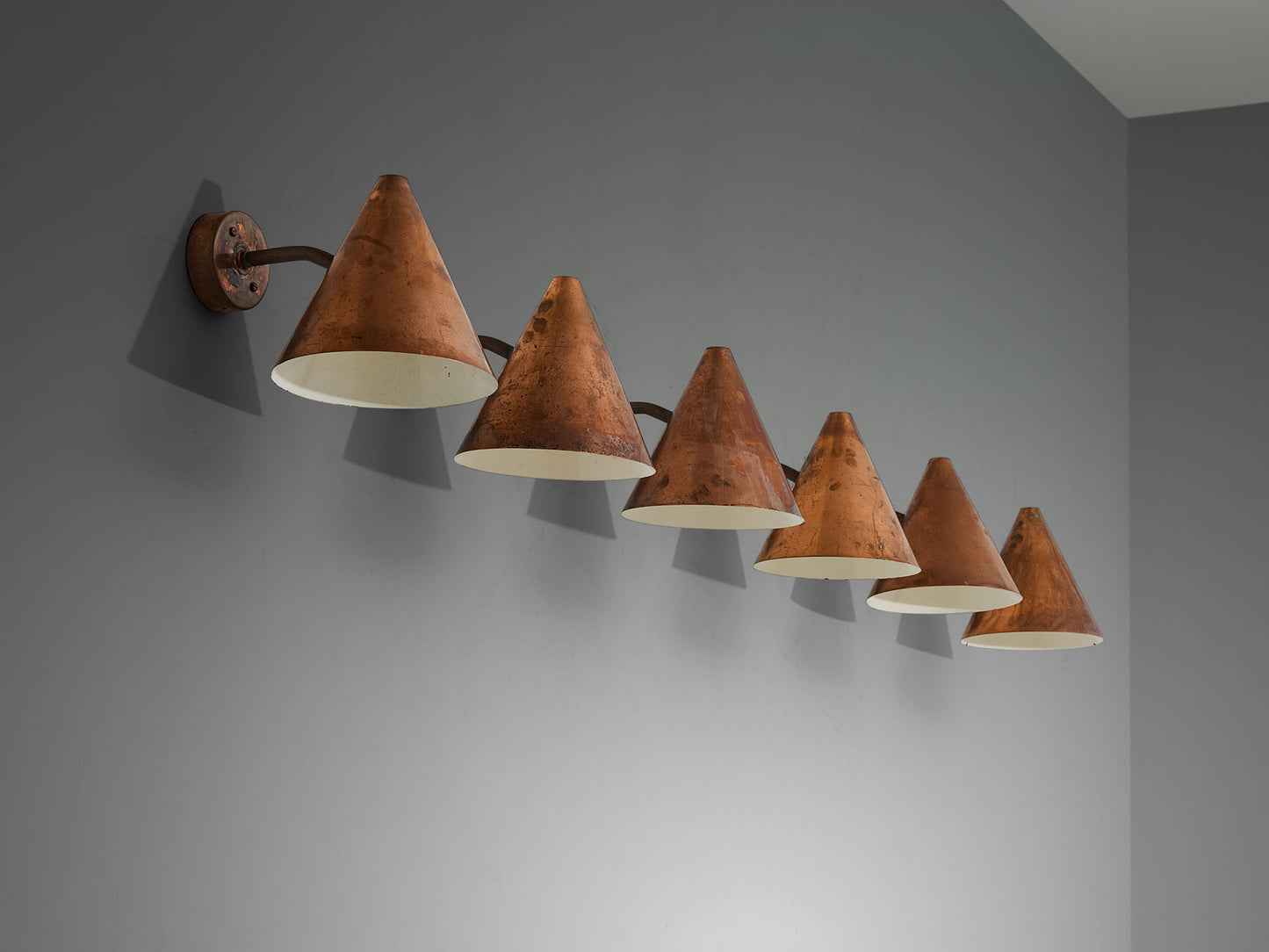 Hans-Agne Jakobsson 'Tratten' Wall Lights in Copper