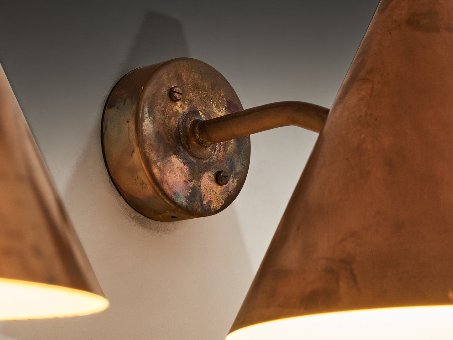 Hans-Agne Jakobsson 'Tratten' Wall Lights in Copper