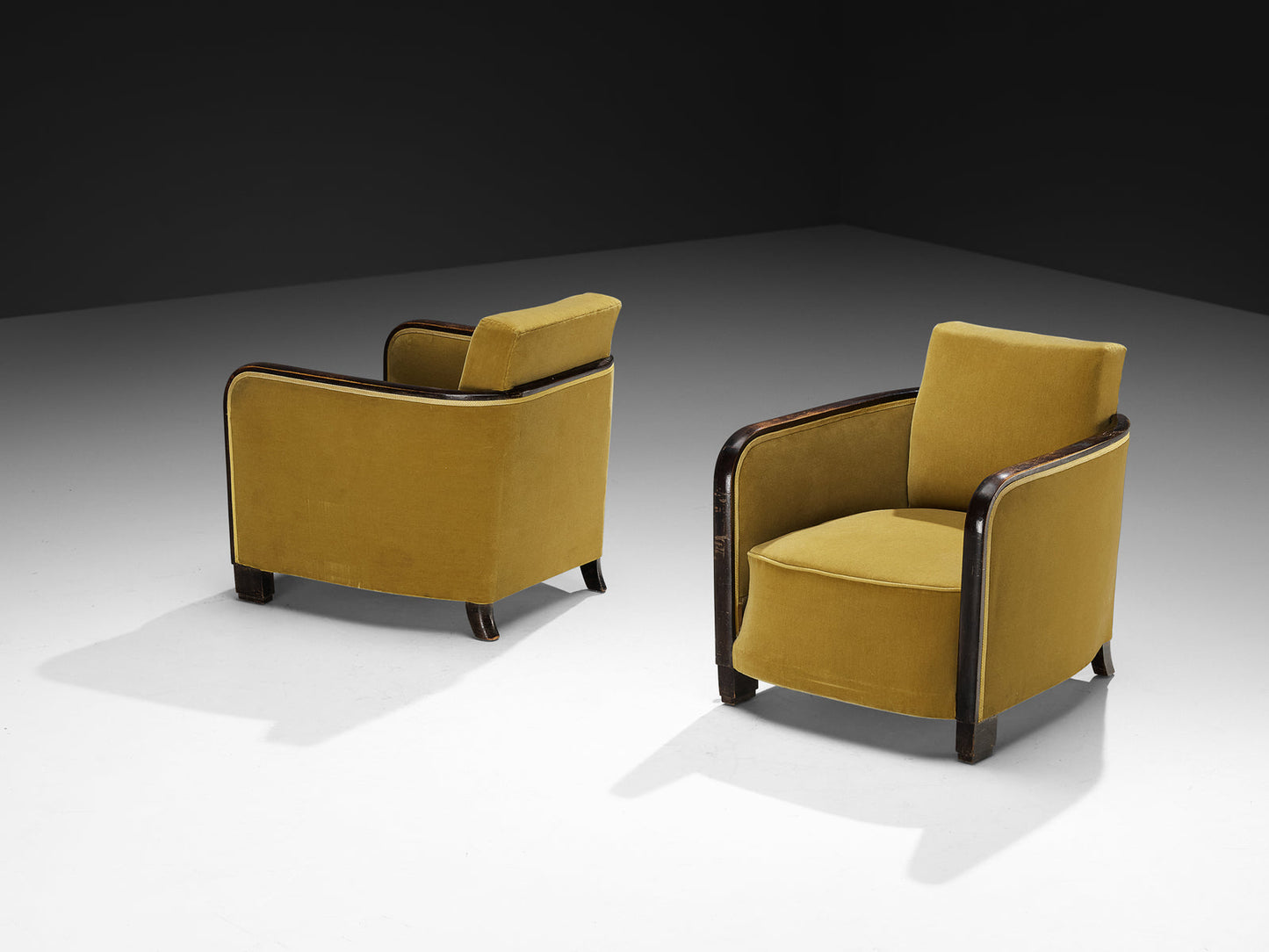 Rare Maison Soubrier Pair of Late 1920s Art Deco Armchairs