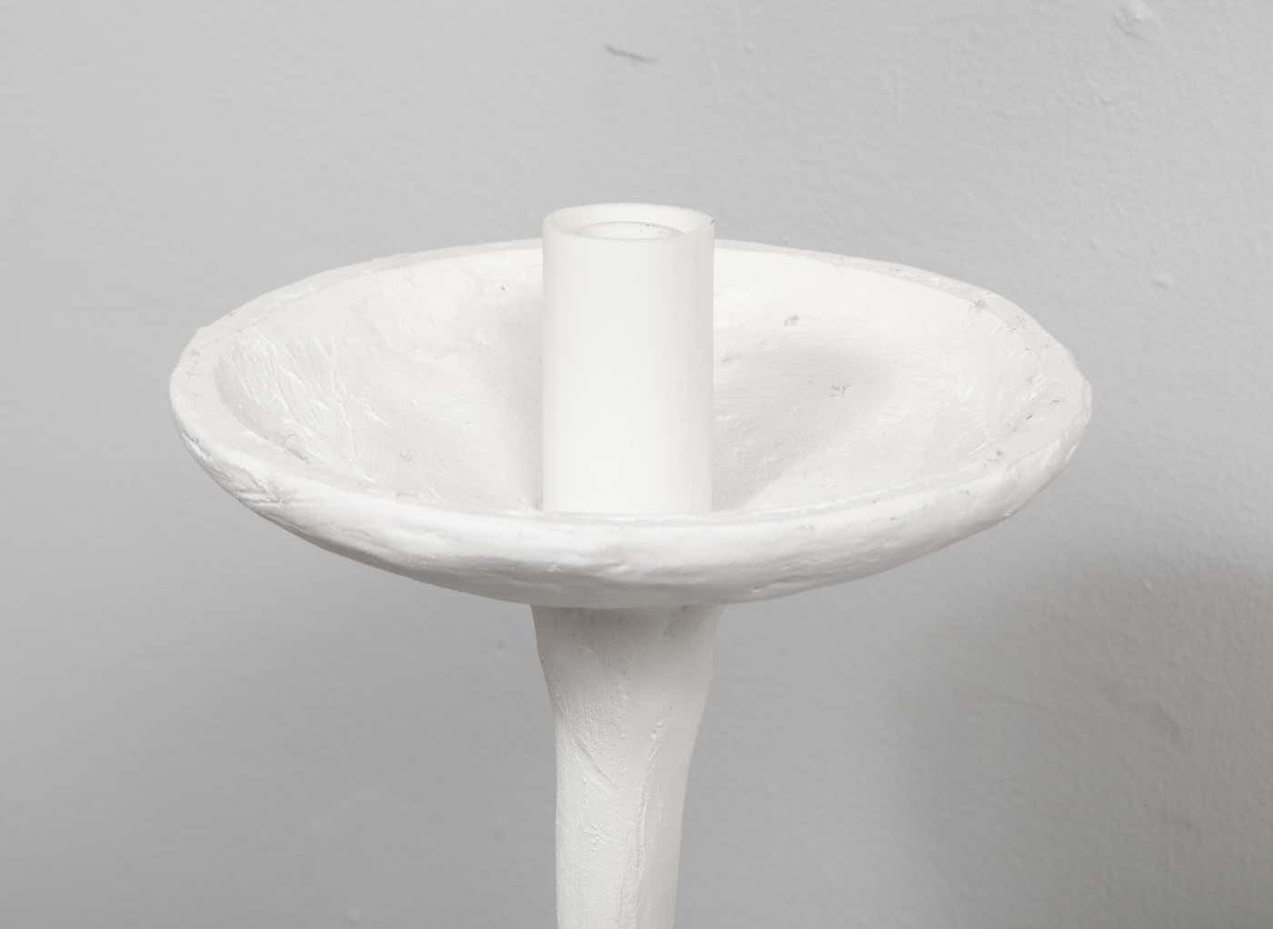 Custom Pair of Two-Arm Plaster Sconces in the Giacometti Manner