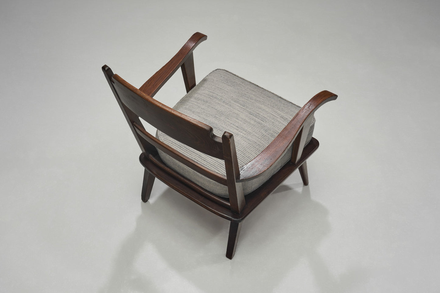 Pair of Dark Stained Pine Armchairs, Europe First half of the 20th century