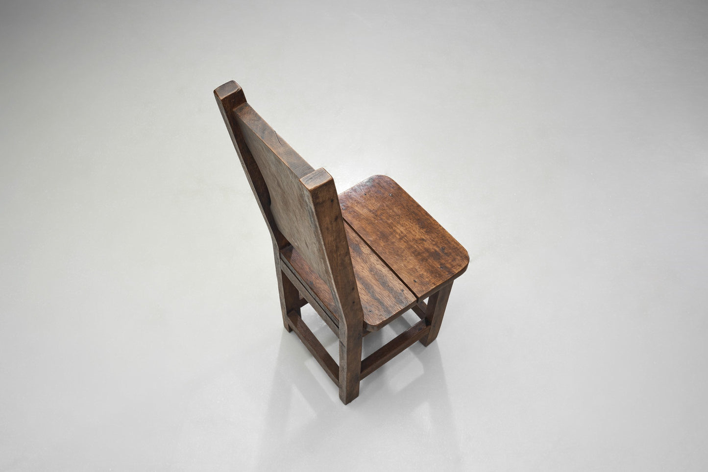 A Set of Four Stained Beech Modernist Dining Chairs, France 1950s