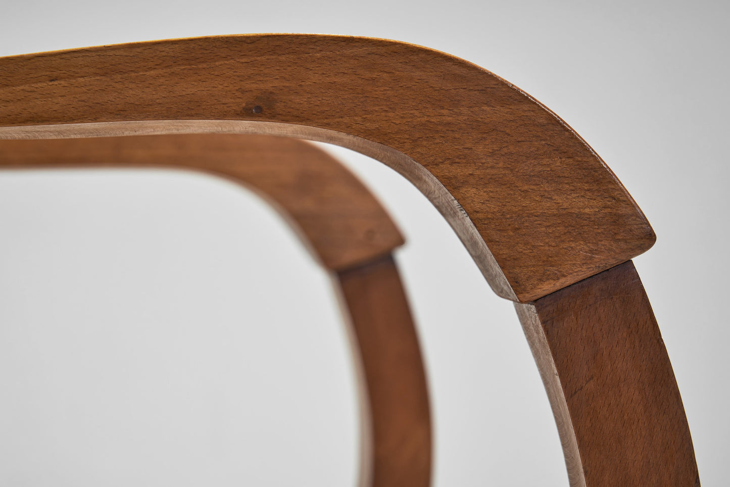 A Pair of Wood and Rattan Armchairs, Italy Mid-20th Century