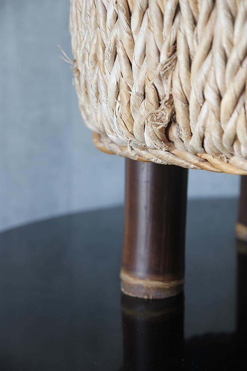 Braided Ottoman in the manners of Adrien Audoux & Frida Minet