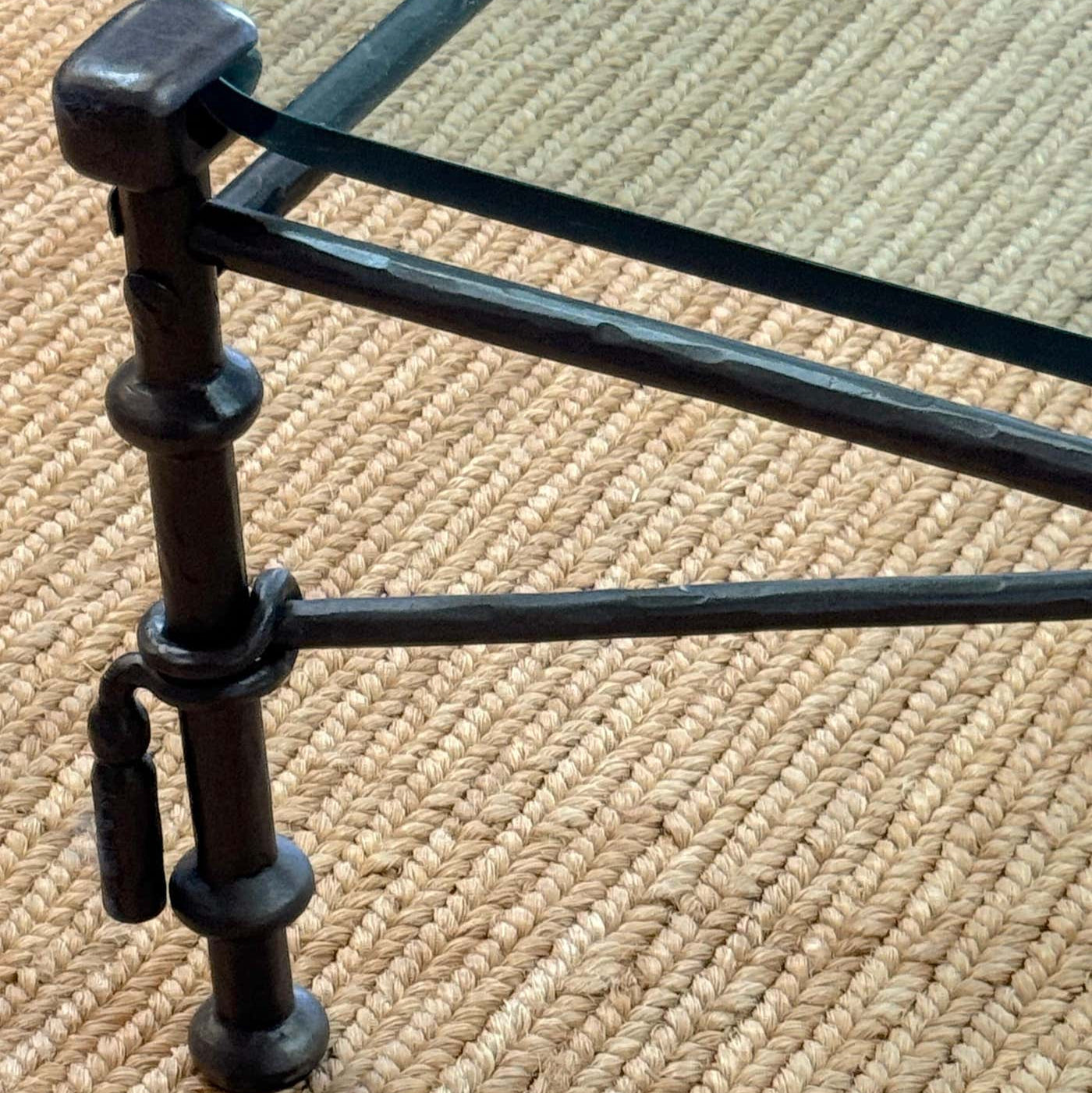 Monumental Forged Iron & Glass Serpent Coffee Table Manner of Diego Giacometti