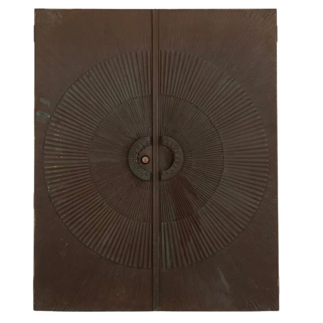 Billy Joe McCarroll and David Gillespie Bronze Brutalist Heroic Sunburst Doors
