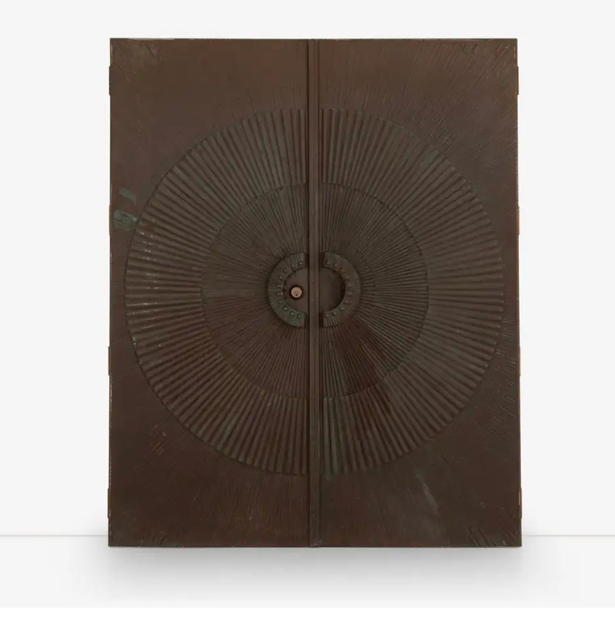 Billy Joe McCarroll and David Gillespie Bronze Brutalist Heroic Sunburst Doors