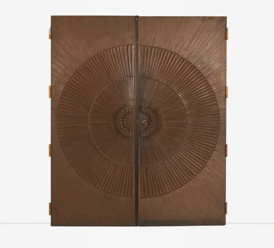 Billy Joe McCarroll and David Gillespie Bronze Brutalist Heroic Sunburst Doors