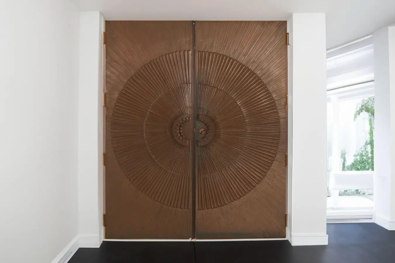 Billy Joe McCarroll and David Gillespie Bronze Brutalist Heroic Sunburst Doors
