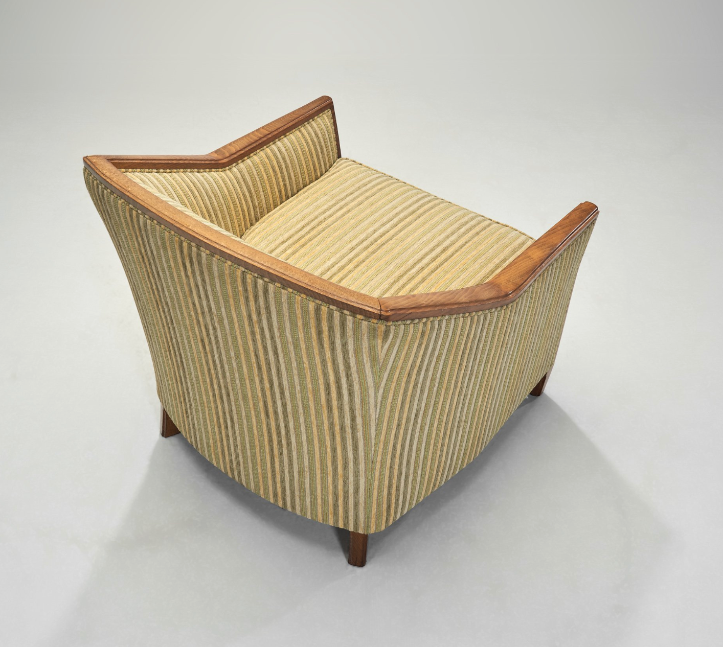 A Pair of Modernist Upholstered Armchairs by Burov, France Mid-20th century