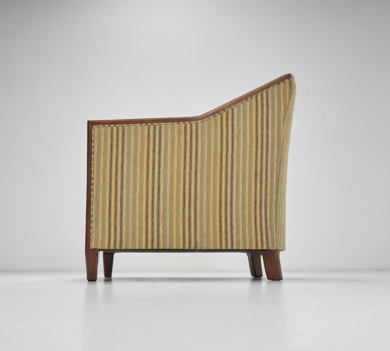 A Pair of Modernist Upholstered Armchairs by Burov, France Mid-20th century