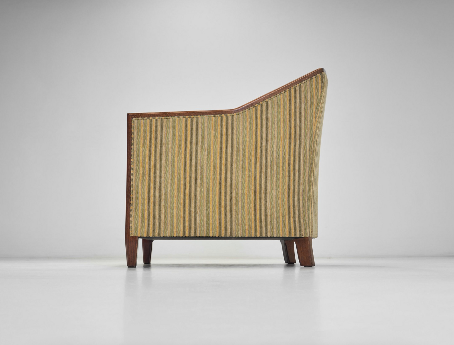 A Pair of Modernist Upholstered Armchairs by Burov, France Mid-20th century