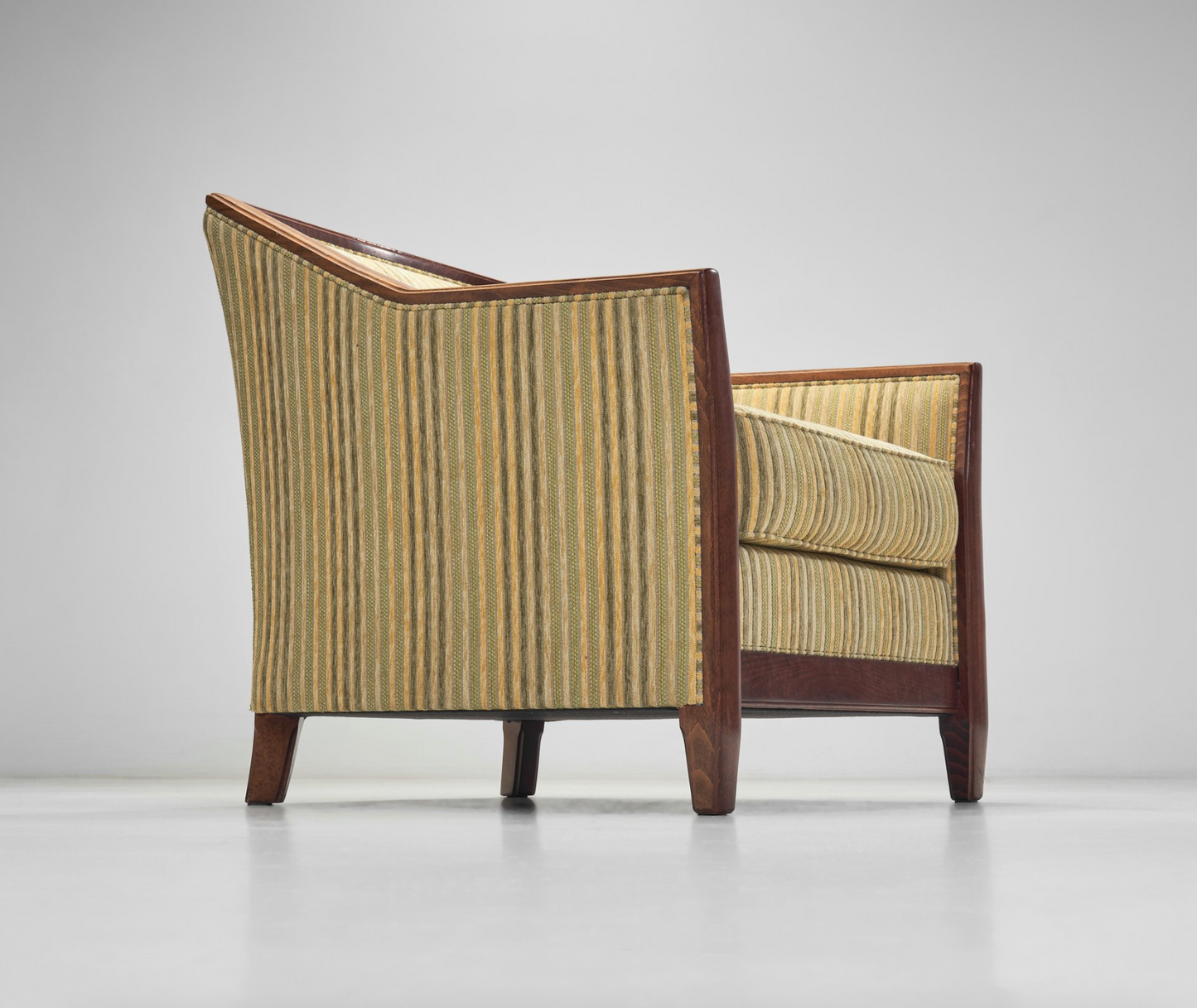 A Pair of Modernist Upholstered Armchairs by Burov, France Mid-20th century