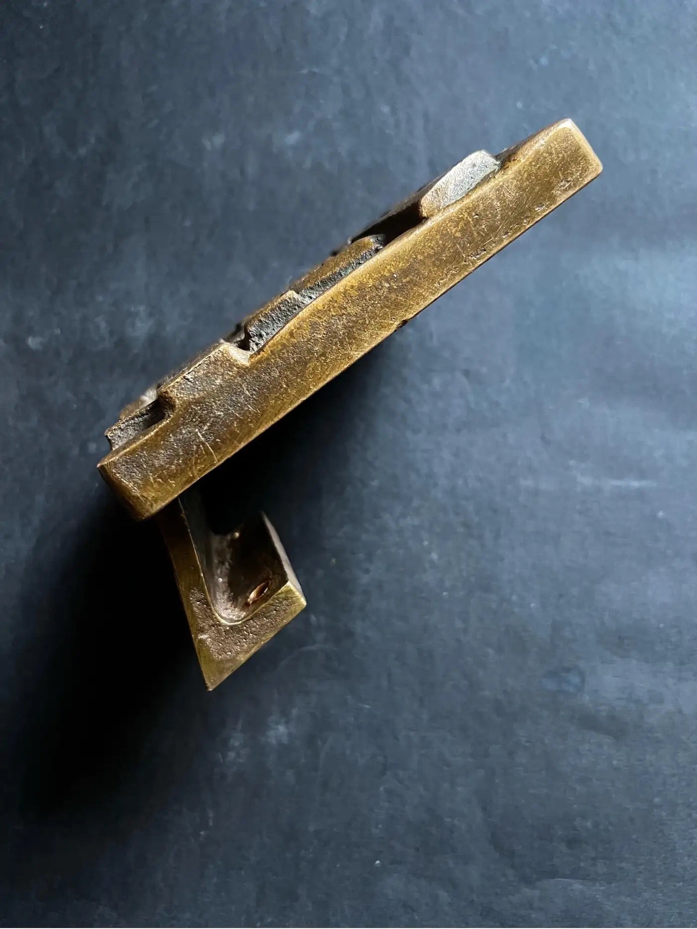 Bronze Push-Pull Handle with Abstract Modernist Design, 20th Century