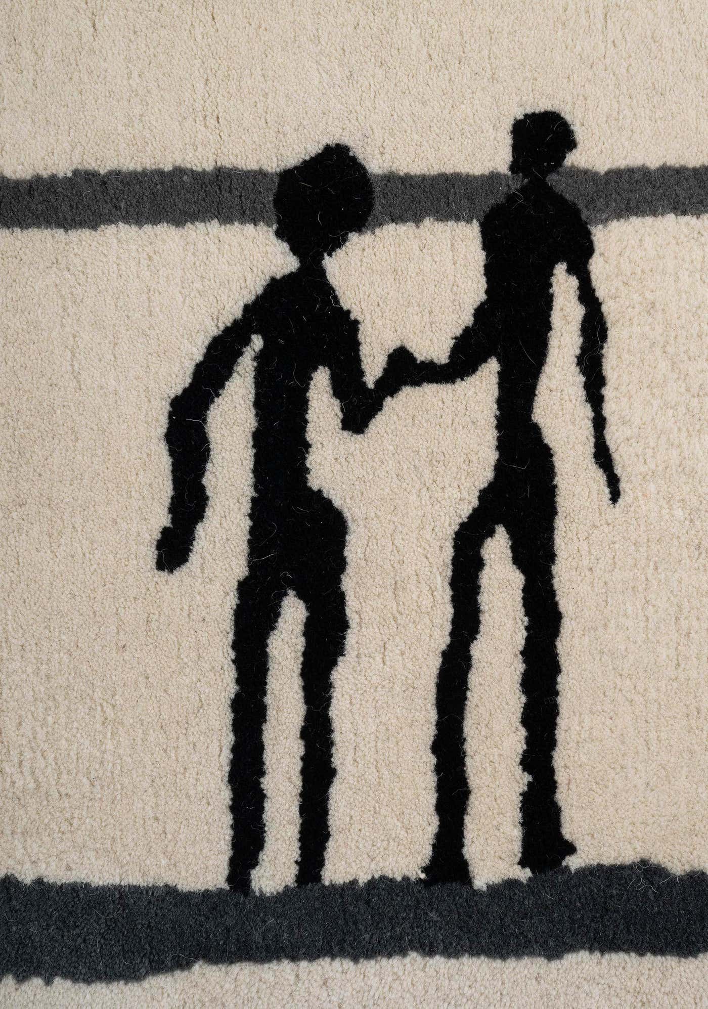 Diego Giacometti La Rencontre, Diego Giacometti, Design, Tapestry, Tapis 1984