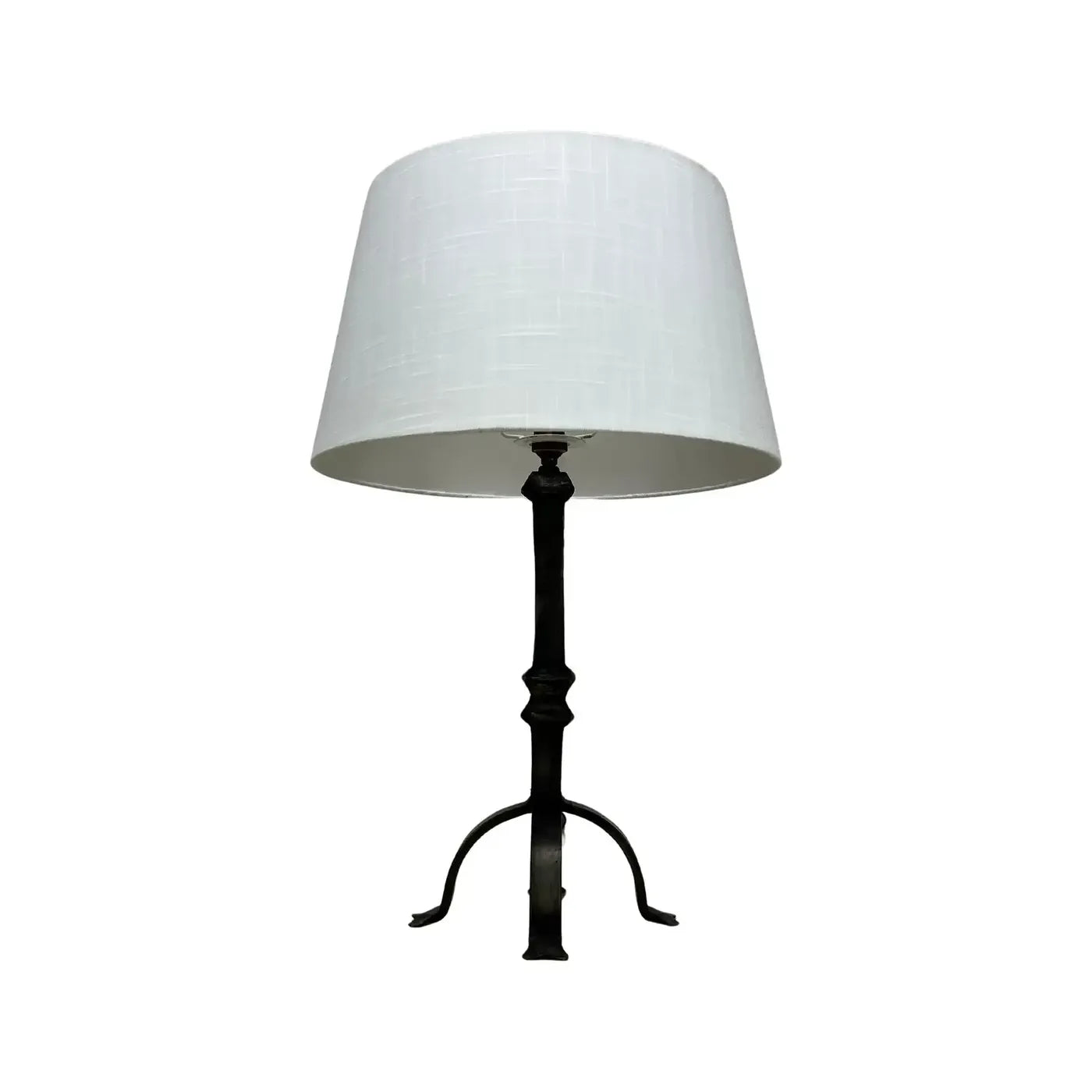 Brutalist wrought iron lamp