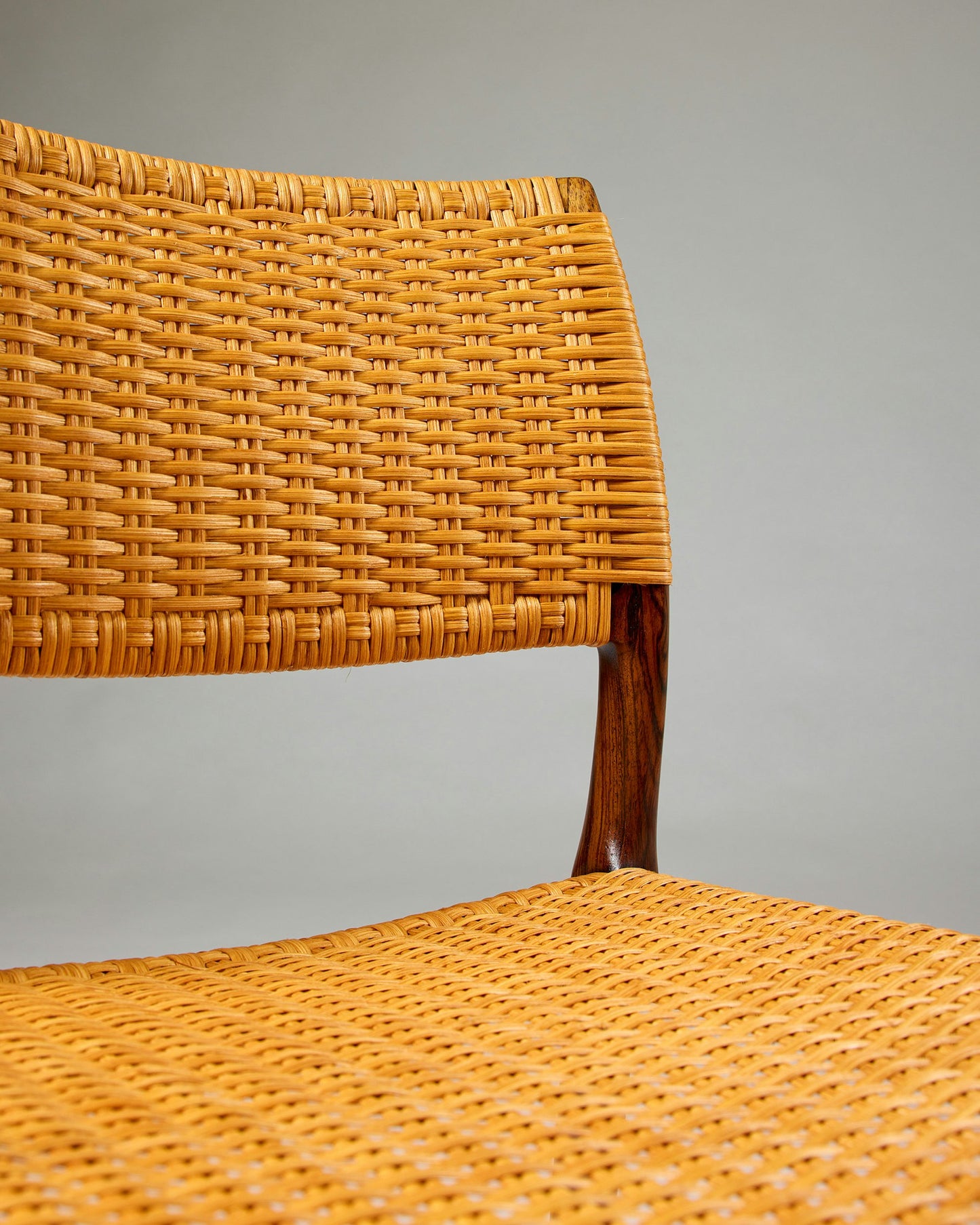 Set of fourteen dining chairs