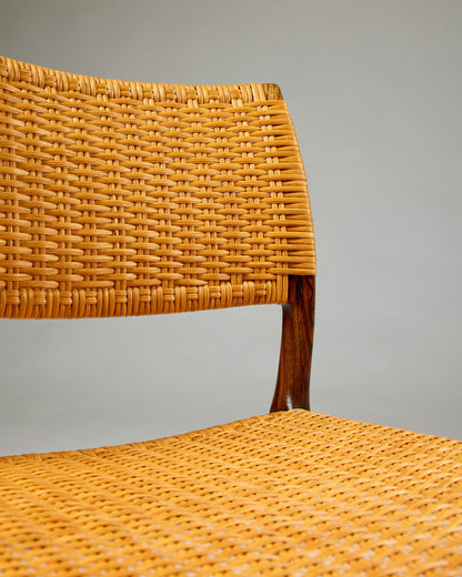 Set of fourteen dining chairs