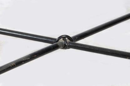 20th Century Giacometti-Like Expressionist Iron Coffee Table with Glass Top