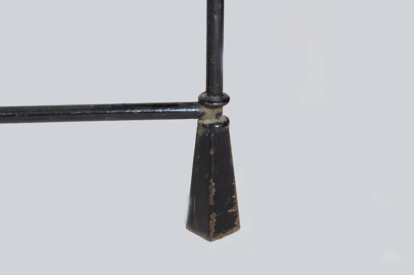 20th Century Giacometti-Like Expressionist Iron Coffee Table with Glass Top