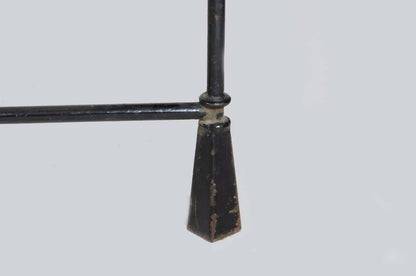 20th Century Giacometti-Like Expressionist Iron Coffee Table with Glass Top