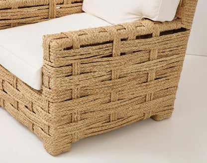 Rare Pare of Raffia Arm Chairs by Adrien Audoux and Frida Minet