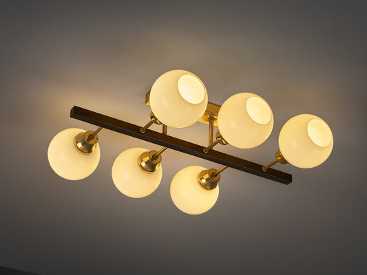 Sputnik Chandelier with in Glass and Brass