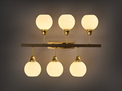 Sputnik Chandelier with in Glass and Brass