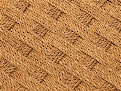 Italian Set of Four Armchairs in Braided Straw and Blonde Wood