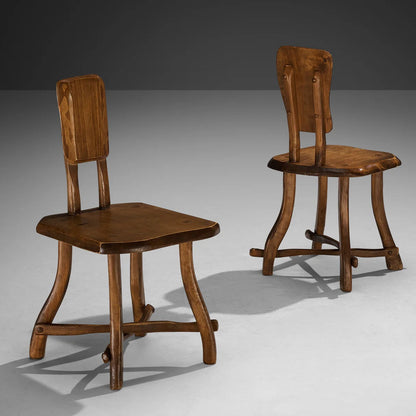 Organic Brutalist Chairs in Maple