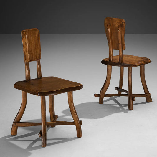 Organic Brutalist Chairs in Maple