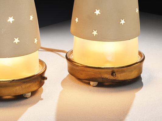 Angelo Lelii for Arredoluce 'Stellina' Table Lamps with Star Motifs
