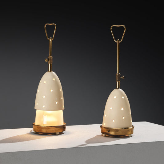 Angelo Lelii for Arredoluce 'Stellina' Table Lamps with Star Motifs