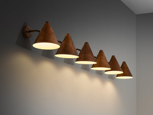 Hans-Agne Jakobsson 'Tratten' Wall Lights in Copper