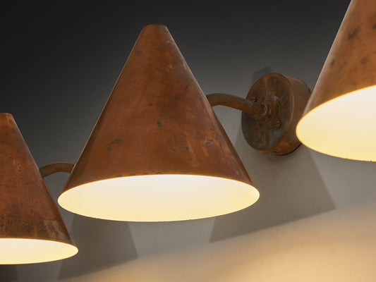 Hans-Agne Jakobsson 'Tratten' Wall Lights in Copper